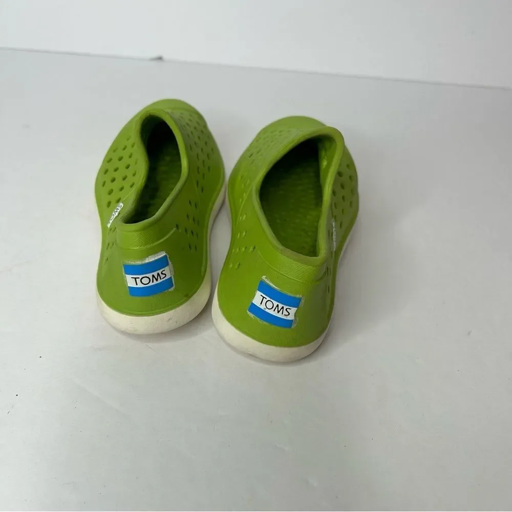 Tom’s Kids Green Slip-On Shoes 8